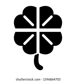 lucky clover icon isolated sign symbol vector illustration - high quality black style vector icons
