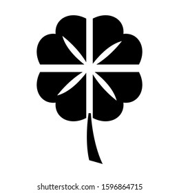 lucky clover icon isolated sign symbol vector illustration - high quality black style vector icons
