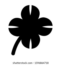 lucky clover icon isolated sign symbol vector illustration - high quality black style vector icons
