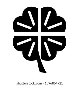 lucky clover icon isolated sign symbol vector illustration - high quality black style vector icons
