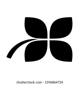 lucky clover icon isolated sign symbol vector illustration - high quality black style vector icons

