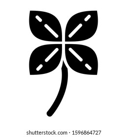 lucky clover icon isolated sign symbol vector illustration - high quality black style vector icons
