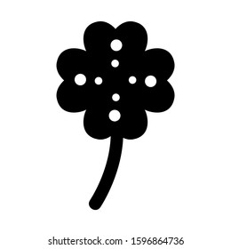 lucky clover icon isolated sign symbol vector illustration - high quality black style vector icons
