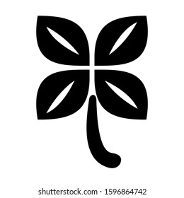 lucky clover icon isolated sign symbol vector illustration - high quality black style vector icons
