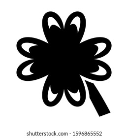 lucky clover icon isolated sign symbol vector illustration - high quality black style vector icons
