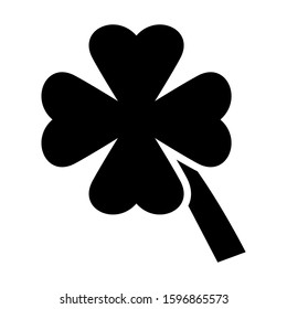 lucky clover icon isolated sign symbol vector illustration - high quality black style vector icons
