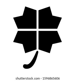 lucky clover icon isolated sign symbol vector illustration - high quality black style vector icons
