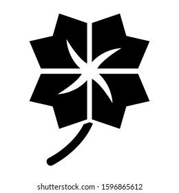 lucky clover icon isolated sign symbol vector illustration - high quality black style vector icons

