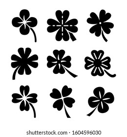 lucky clover icon isolated sign symbol vector illustration - Collection of high quality black style vector icons
