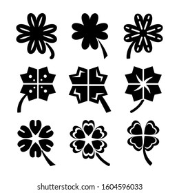 lucky clover icon isolated sign symbol vector illustration - Collection of high quality black style vector icons
