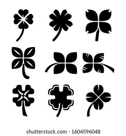 lucky clover icon isolated sign symbol vector illustration - Collection of high quality black style vector icons
