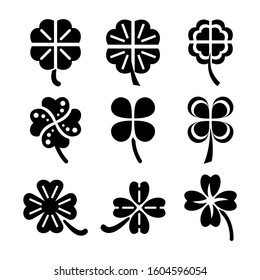 lucky clover icon isolated sign symbol vector illustration - Collection of high quality black style vector icons
