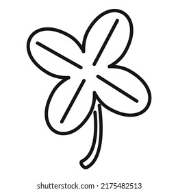Lucky clover icon outline vector. Four leaf. Fortune luck