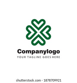 Lucky clover illustration for simple logo design
