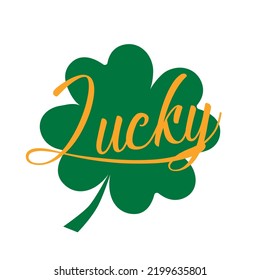 Lucky Clover Illustration Vector Card Stock Vector (Royalty Free ...