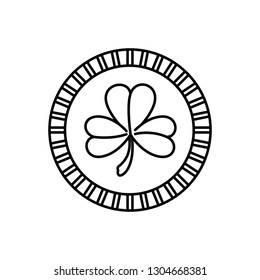 lucky clover isolated icon