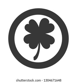 lucky clover isolated icon