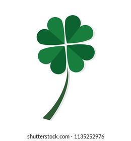 Lucky clover leaf icon. Luck symbol. Vector illustration