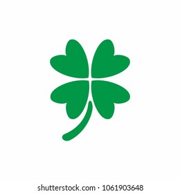 	
Lucky clover leaf icon for St. Patrick's day. Vector 