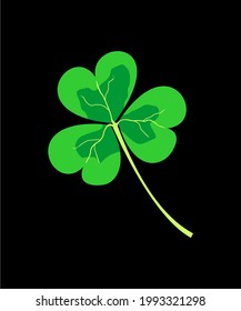 Lucky clover leaf icon vector design.