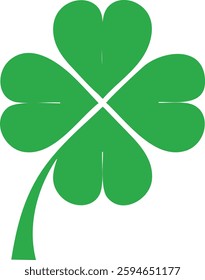 Lucky Clover Leaf Vector Design Illustration Clipart