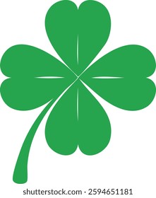 Lucky Clover Leaf Vector Design Illustration Clipart