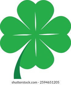 Lucky Clover Leaf Vector Design Illustration Clipart