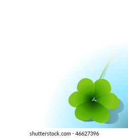 Lucky clover  on blue background