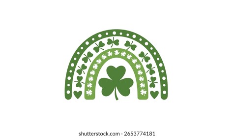 Lucky clover rainbow festive st patricks day celebration green heart decorations