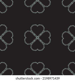 Lucky clover seamless geometric flower pattern design. Fabric textile for shirt, wallpaper etc.