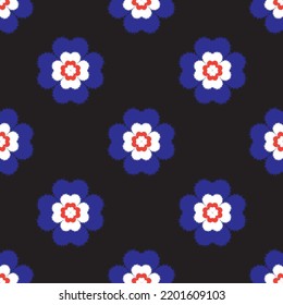 El trazo de flores geométricas sin fisuras del trazo de tramos de tramos de trébol. Tela textil para camisa, papel pintado, etc.
