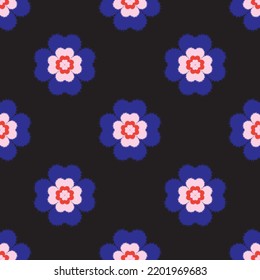 El trazo de flores geométricas sin fisuras del trazo de tramos de tramos de trébol. Tela textil para camisa, papel pintado, etc.