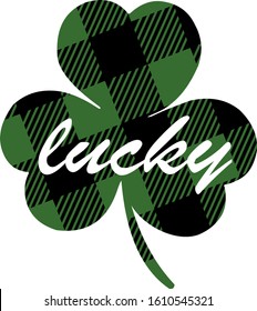 lucky clover st patricks day vector illustration