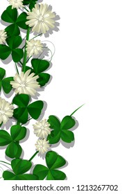 Lucky clover vector card with room for text