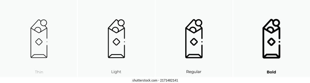 lucky coin icon. Thin, Light Regular And Bold style design isolated on white background