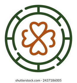 Icono de la moneda de la suerte para la web, aplicación, infografía, etc