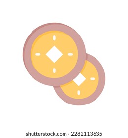 lucky coin icon for your website design, logo, app, UI.