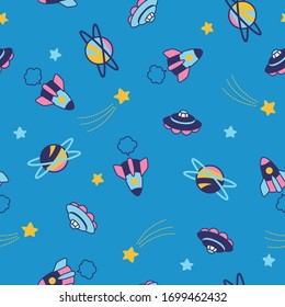 Lucky cosmos illustration material pattern
