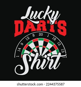 Lucky Darts Shirt Dartboard Arrow Darts svg