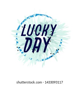 lucky day, beautiful greeting card background or banner with frozen theme. design illustration