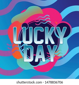 Lucky day, beautiful greeting card background or banner with ocean theme. design illustration
