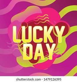 lucky day, beautiful greeting card background or banner with violet theme. design illustration