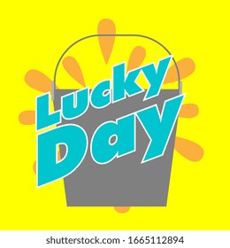 lucky day, beautiful greeting card background or template banner with labour theme. vector design illustration