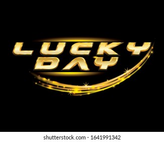 Lucky day, greeting card background design illustration.