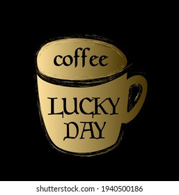 lucky day label, vector design