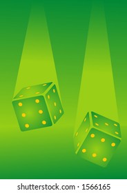 Lucky dice roll pair illustration