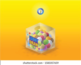 Lucky Draw Box With Colorful Balls For Gaming, Tv Shows Etc.