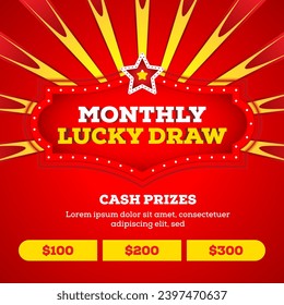 Lucky Draw and Cash Prize Visual