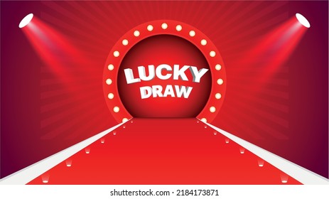 Lucky draw Stage Design Red Color