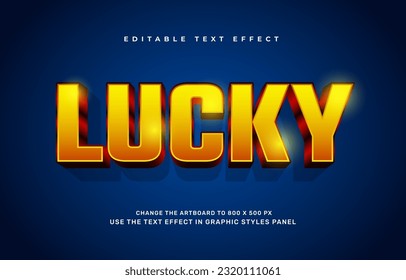 Lucky editable text effect template